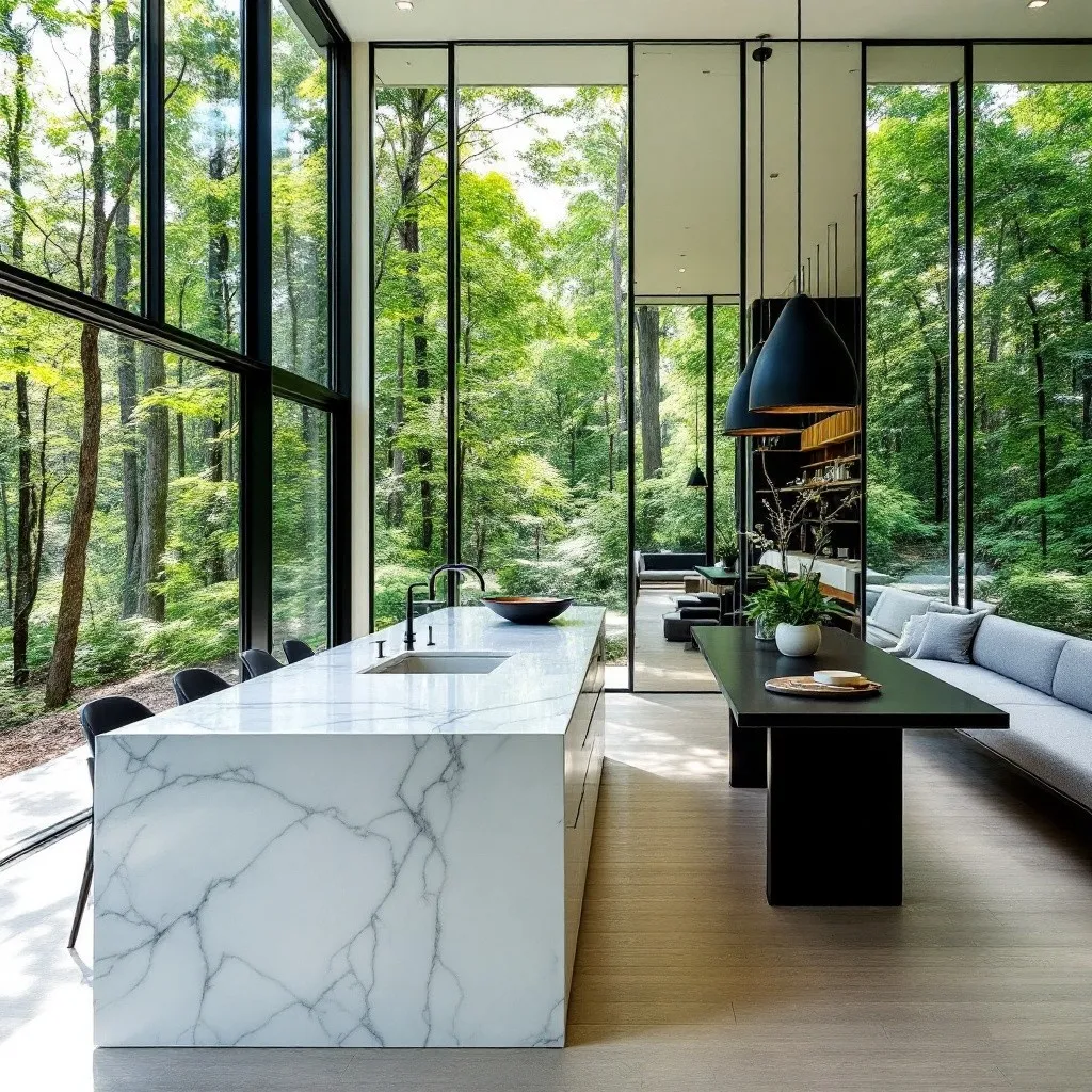 AI-generated modern living space interior rendered using Prompts.ai visual design prompts