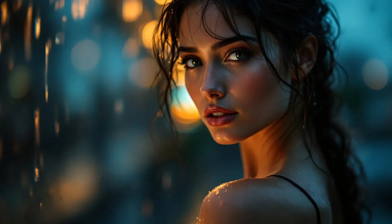 AI-generated image of a woman swimming underwater in a flowing dress created with Prompts.ai MediaGen