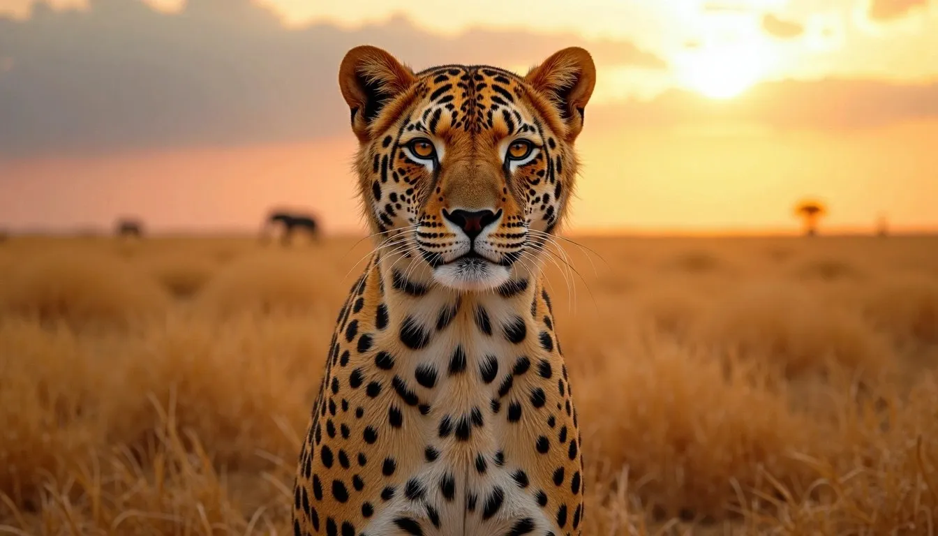 Photorealistic AI image of a cheetah in a grassy field created with Prompts.ai for wildlife and nature prompts