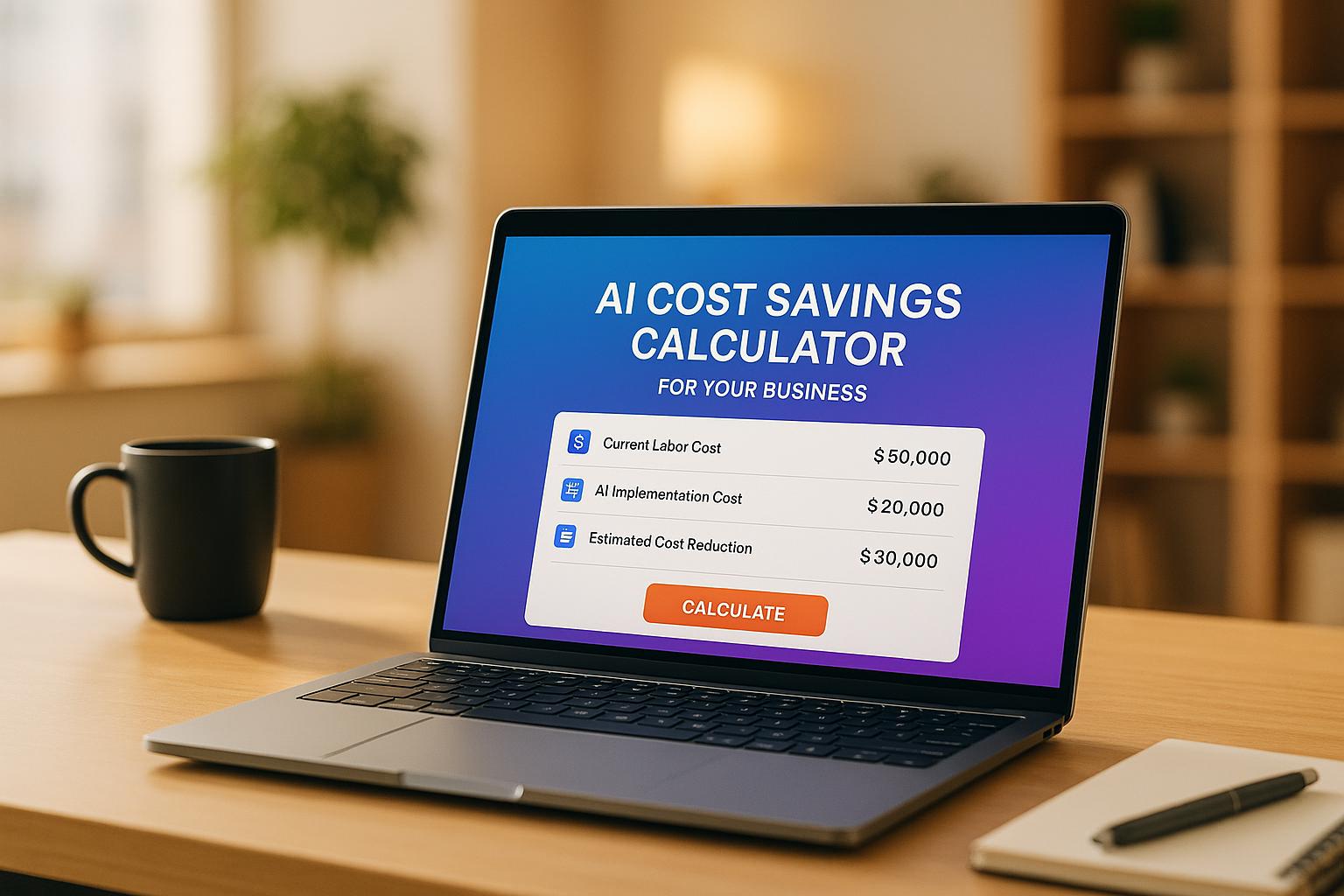 حاسبة التوفير في تكاليف الذكاء الاصطناعي لعملك