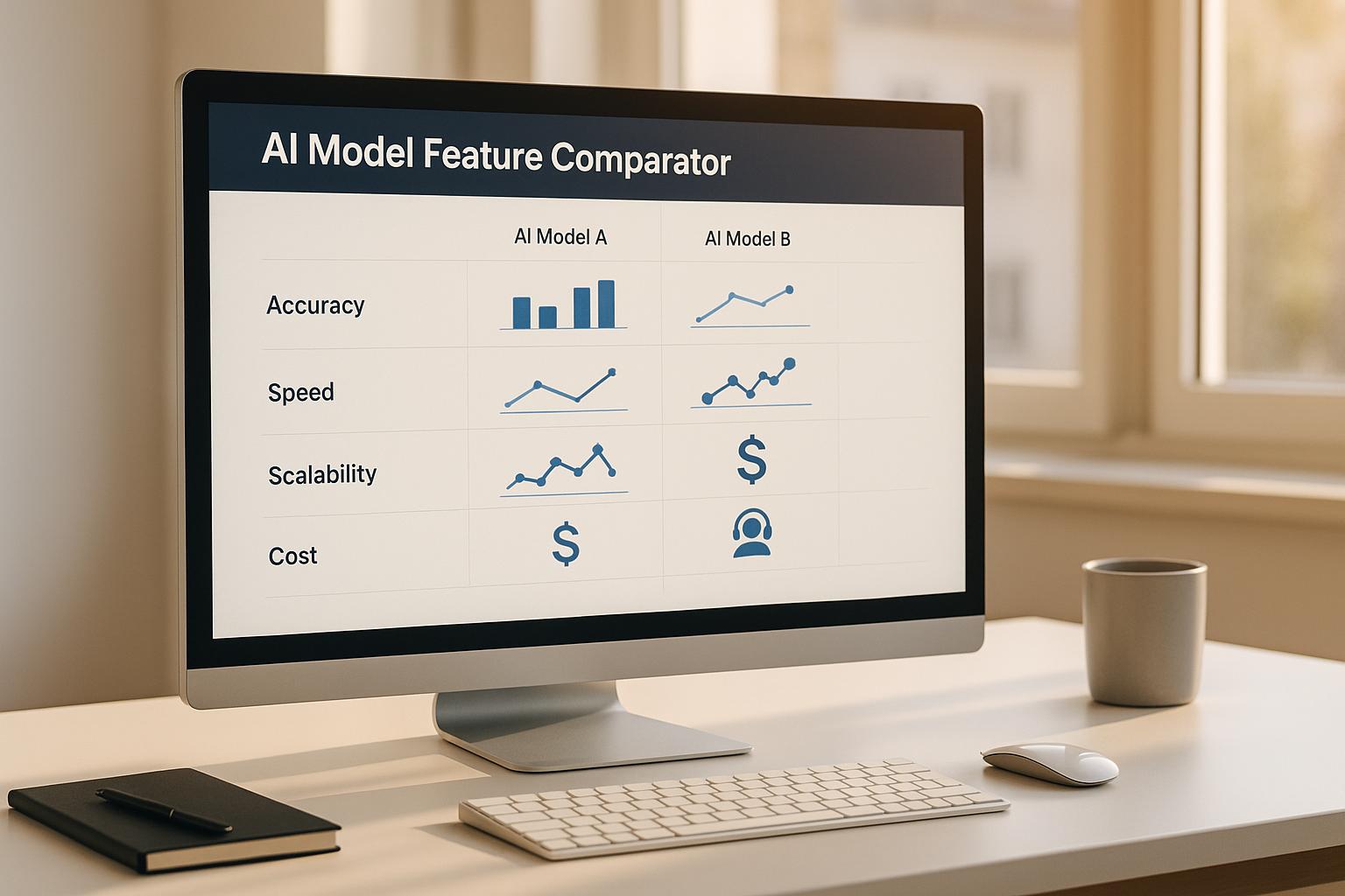 مقارنة ميزات نموذج الذكاء الاصطناعي