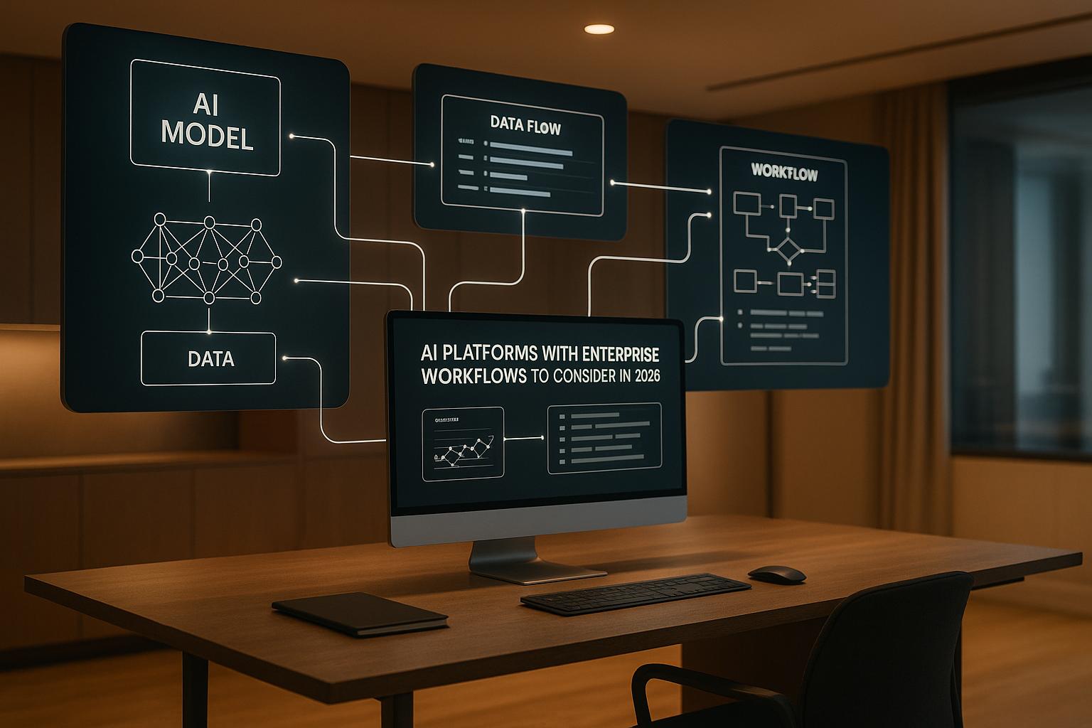 2026 में विचार करने के लिए एंटरप्राइज़ वर्कफ़्लो के साथ शीर्ष एआई प्लेटफ़ॉर्म