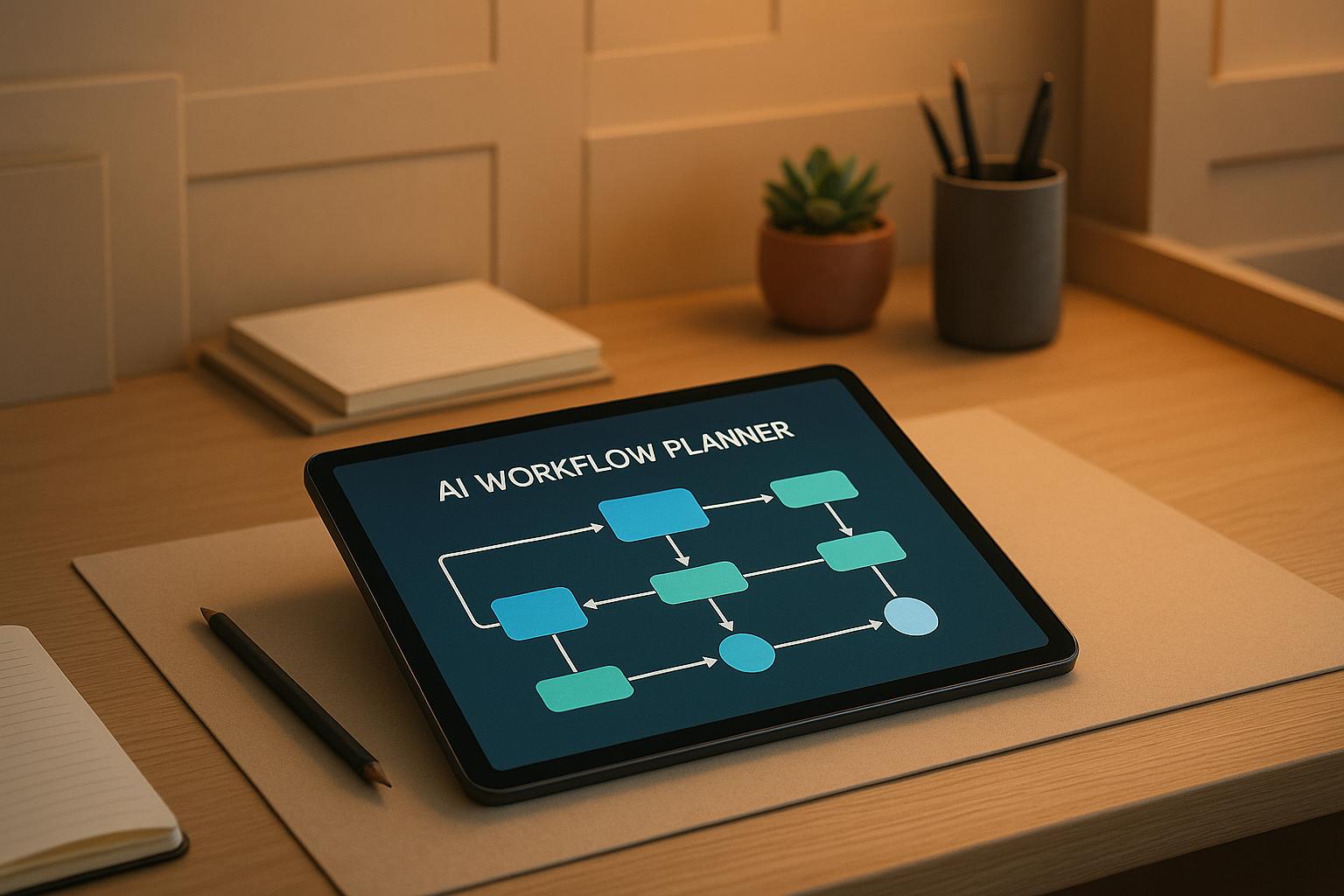 مخطط سير العمل بالذكاء الاصطناعي للمشاريع السلسة