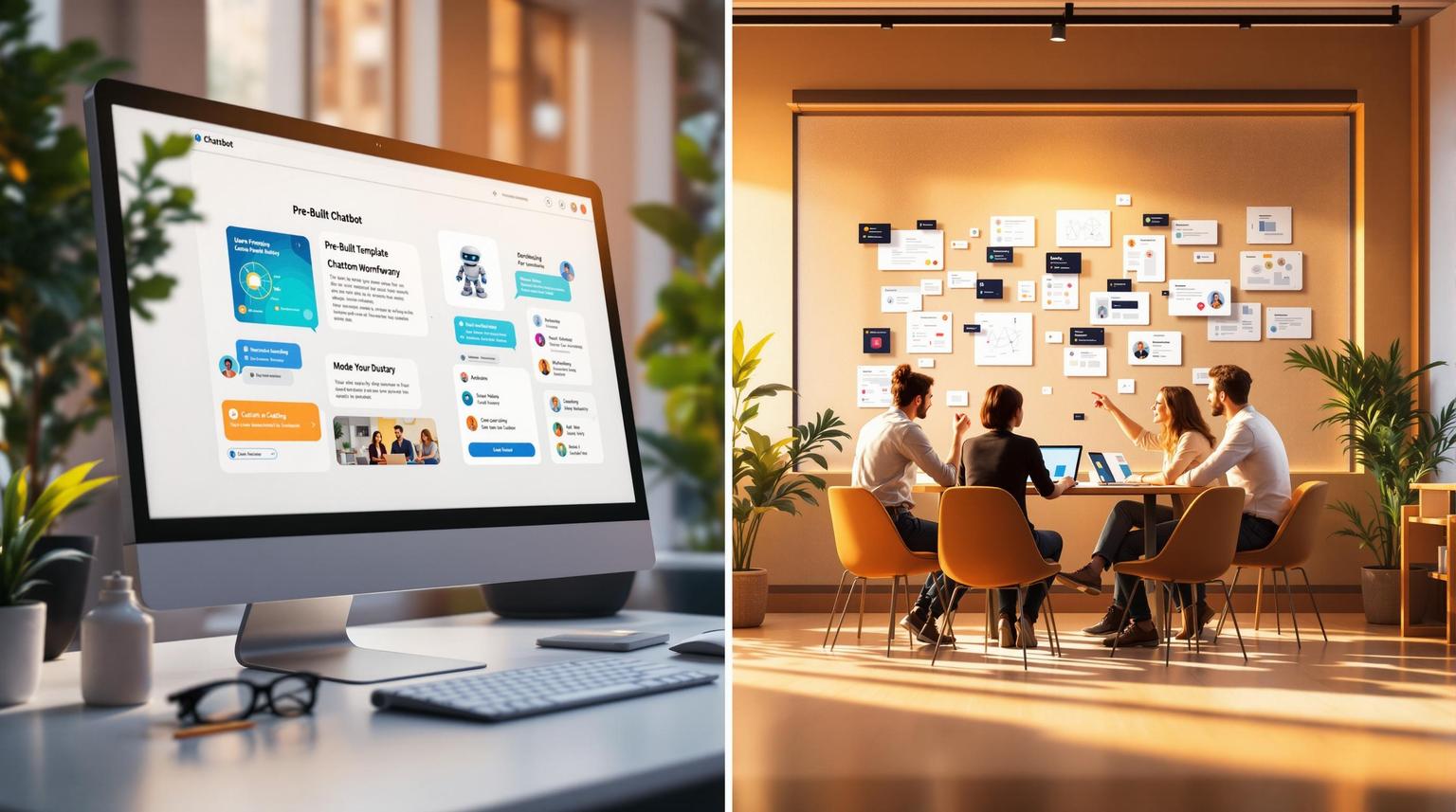 قوالب Chatbot المعدة مسبقًا مقابل سير العمل المخصص